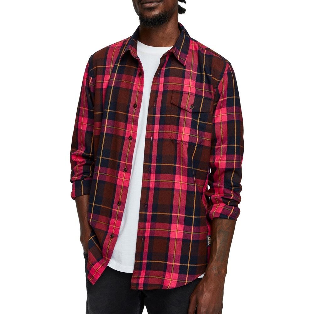 SCOTCH & SODA Pink Flannel Plaid Checks Shirt Sz. M